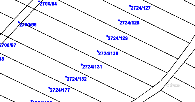 Parcela st. 2724/130 v KÚ Svatobořice, Katastrální mapa