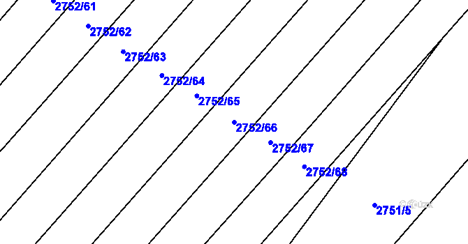 Parcela st. 2752/66 v KÚ Svatobořice, Katastrální mapa