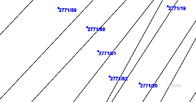 Parcela st. 2771/61 v KÚ Svatobořice, Katastrální mapa