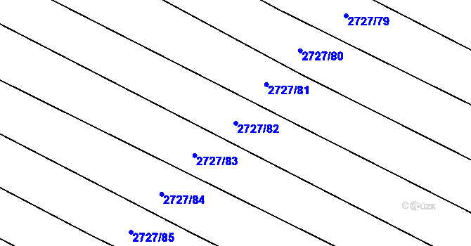 Parcela st. 2727/82 v KÚ Svatobořice, Katastrální mapa