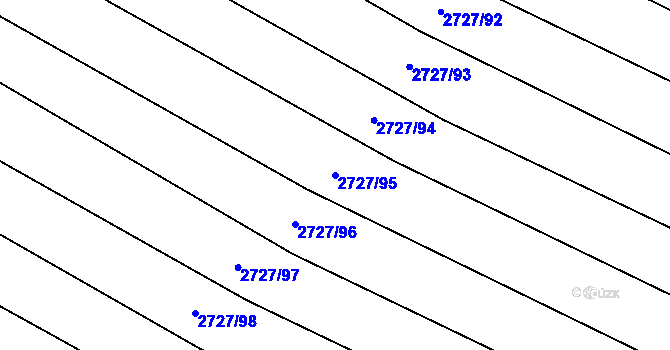 Parcela st. 2727/95 v KÚ Svatobořice, Katastrální mapa