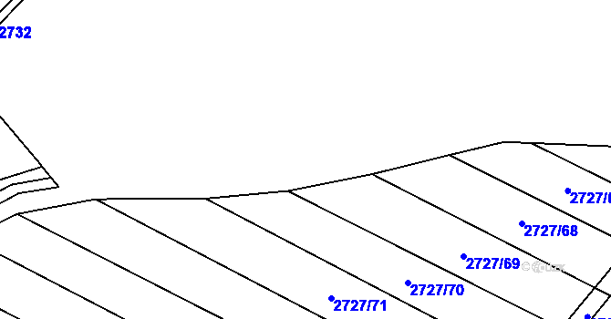 Parcela st. 2727/105 v KÚ Svatobořice, Katastrální mapa