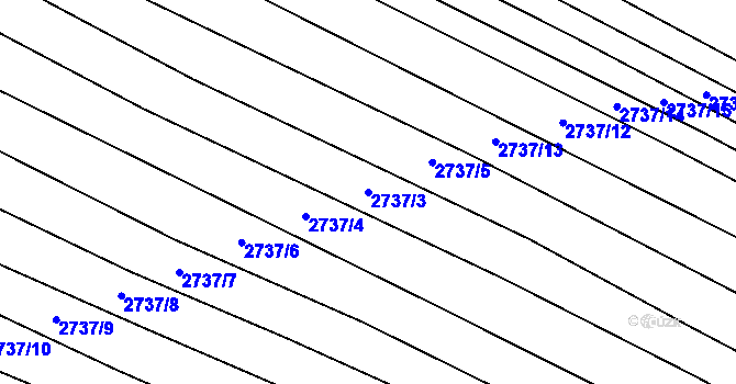 Parcela st. 2737/3 v KÚ Svatobořice, Katastrální mapa