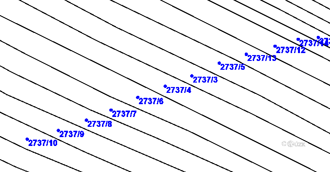 Parcela st. 2737/4 v KÚ Svatobořice, Katastrální mapa