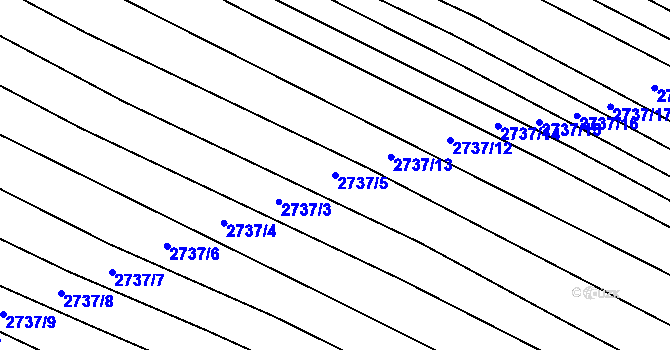 Parcela st. 2737/5 v KÚ Svatobořice, Katastrální mapa
