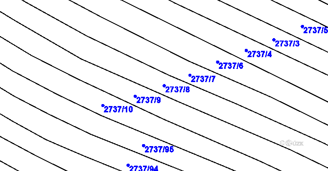 Parcela st. 2737/8 v KÚ Svatobořice, Katastrální mapa