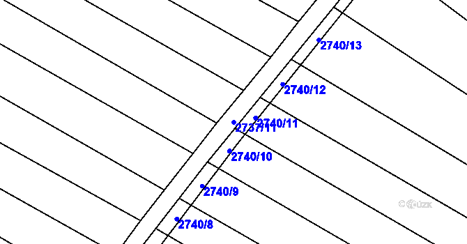 Parcela st. 2737/11 v KÚ Svatobořice, Katastrální mapa