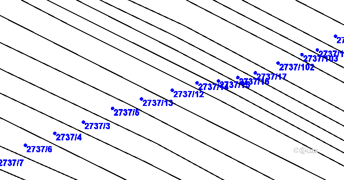 Parcela st. 2737/12 v KÚ Svatobořice, Katastrální mapa