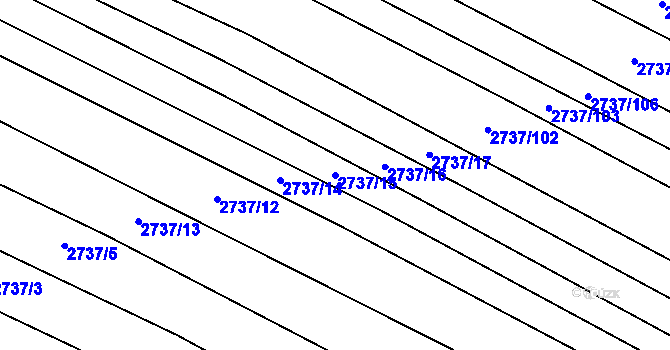 Parcela st. 2737/15 v KÚ Svatobořice, Katastrální mapa