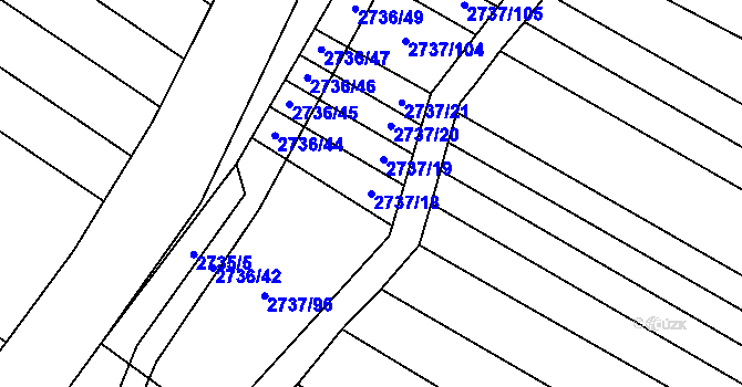 Parcela st. 2737/18 v KÚ Svatobořice, Katastrální mapa
