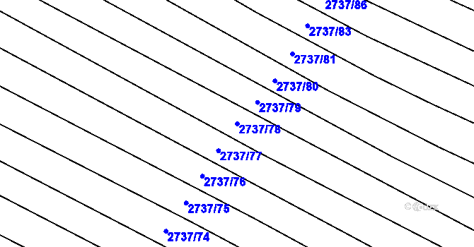 Parcela st. 2737/78 v KÚ Svatobořice, Katastrální mapa