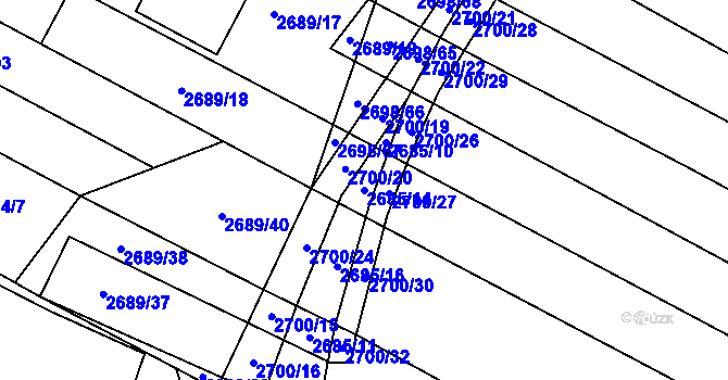 Parcela st. 2685/14 v KÚ Svatobořice, Katastrální mapa