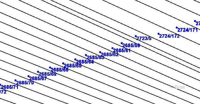 Parcela st. 2685/62 v KÚ Svatobořice, Katastrální mapa