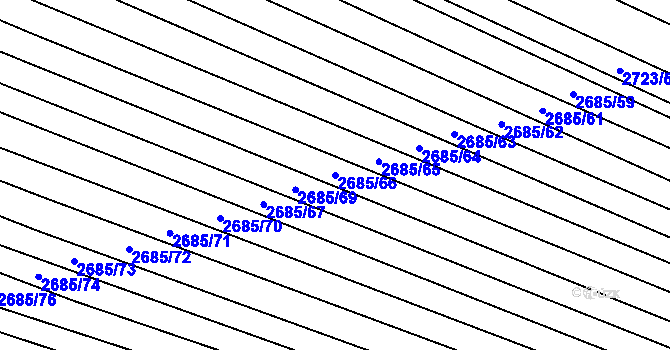 Parcela st. 2685/66 v KÚ Svatobořice, Katastrální mapa