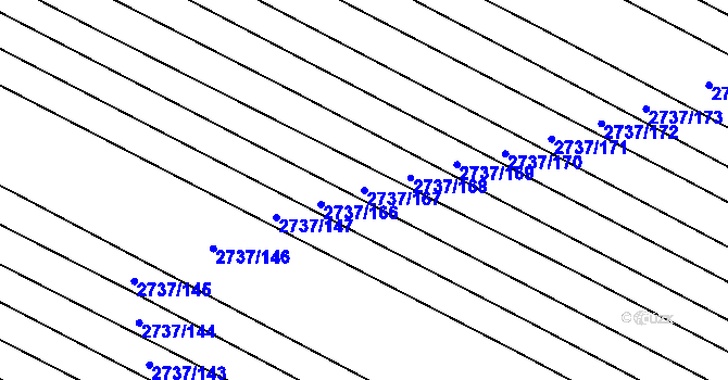 Parcela st. 2737/167 v KÚ Svatobořice, Katastrální mapa
