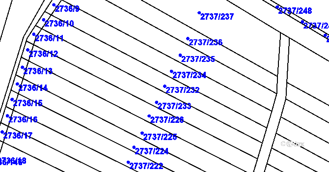 Parcela st. 2737/232 v KÚ Svatobořice, Katastrální mapa