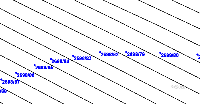 Parcela st. 2698/82 v KÚ Svatobořice, Katastrální mapa