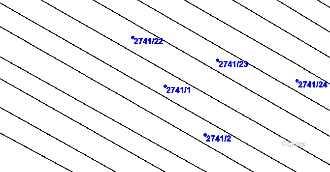 Parcela st. 2741/1 v KÚ Svatobořice, Katastrální mapa