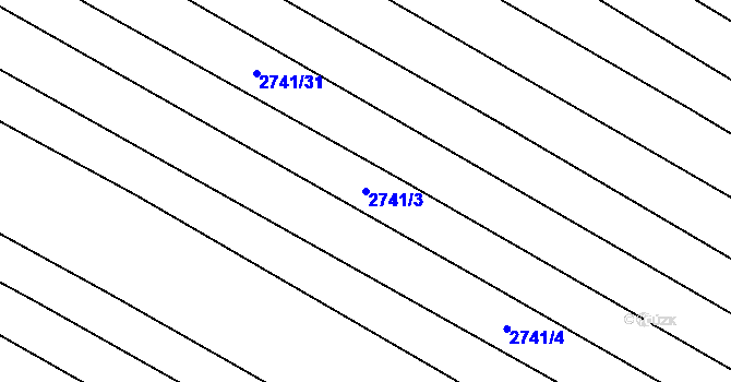 Parcela st. 2741/3 v KÚ Svatobořice, Katastrální mapa