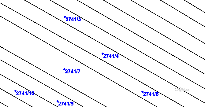 Parcela st. 2741/4 v KÚ Svatobořice, Katastrální mapa