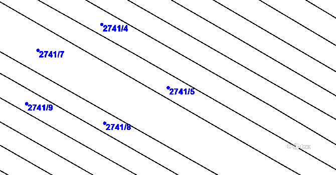 Parcela st. 2741/5 v KÚ Svatobořice, Katastrální mapa