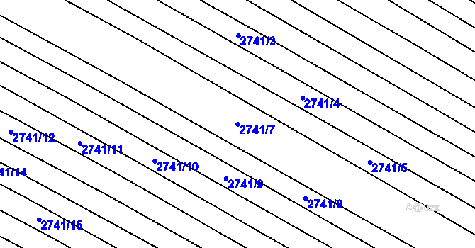 Parcela st. 2741/7 v KÚ Svatobořice, Katastrální mapa