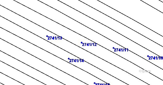 Parcela st. 2741/12 v KÚ Svatobořice, Katastrální mapa