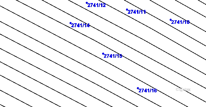 Parcela st. 2741/15 v KÚ Svatobořice, Katastrální mapa