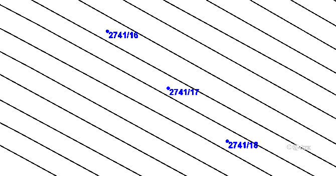 Parcela st. 2741/17 v KÚ Svatobořice, Katastrální mapa