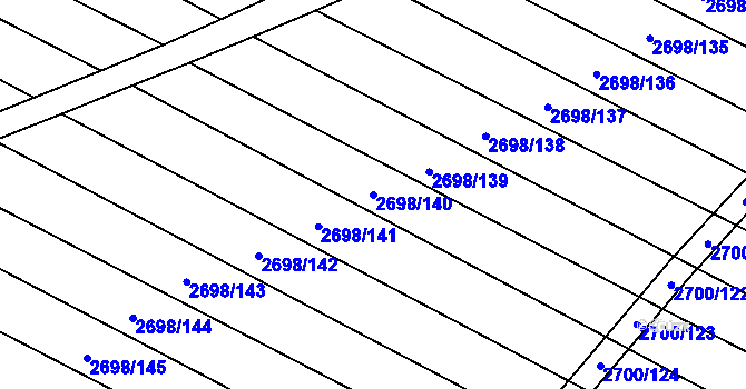 Parcela st. 2698/140 v KÚ Svatobořice, Katastrální mapa