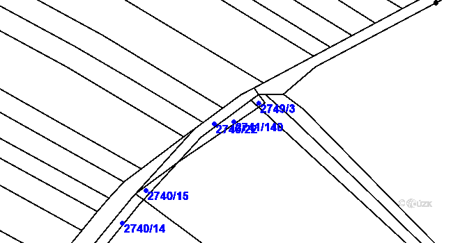 Parcela st. 2741/140 v KÚ Svatobořice, Katastrální mapa