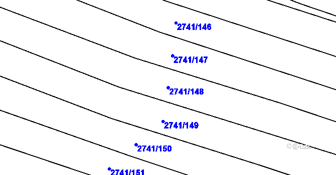 Parcela st. 2741/148 v KÚ Svatobořice, Katastrální mapa