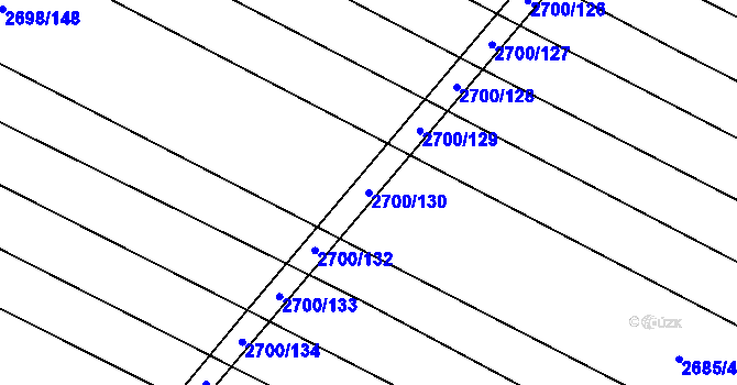 Parcela st. 2700/130 v KÚ Svatobořice, Katastrální mapa
