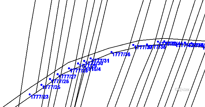 Parcela st. 1777/33 v KÚ Svatobořice, Katastrální mapa