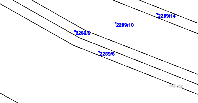 Parcela st. 2289/8 v KÚ Svatobořice, Katastrální mapa