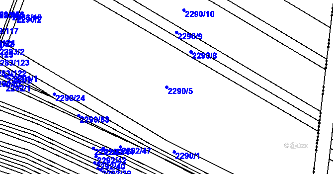 Parcela st. 2290/5 v KÚ Svatobořice, Katastrální mapa