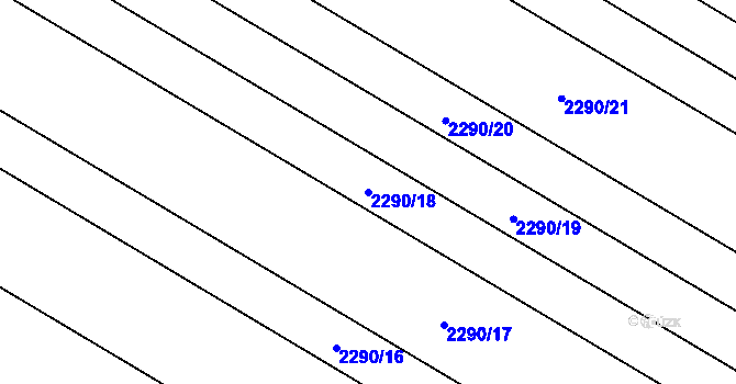 Parcela st. 2290/18 v KÚ Svatobořice, Katastrální mapa