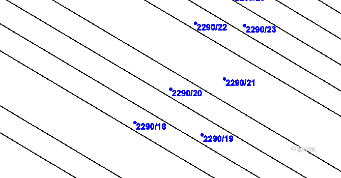 Parcela st. 2290/20 v KÚ Svatobořice, Katastrální mapa