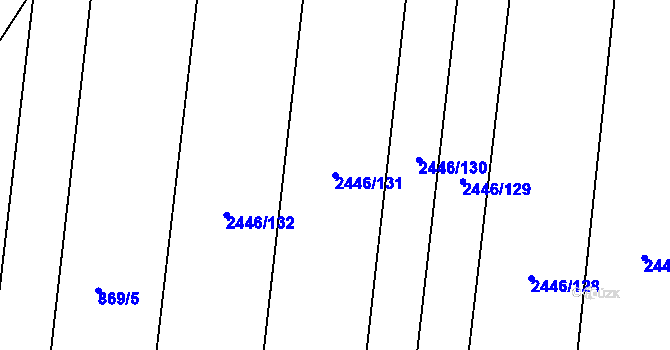 Parcela st. 2446/131 v KÚ Svatobořice, Katastrální mapa
