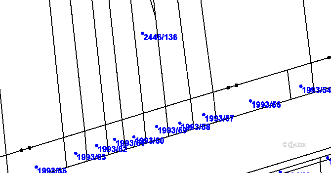 Parcela st. 2446/137 v KÚ Svatobořice, Katastrální mapa