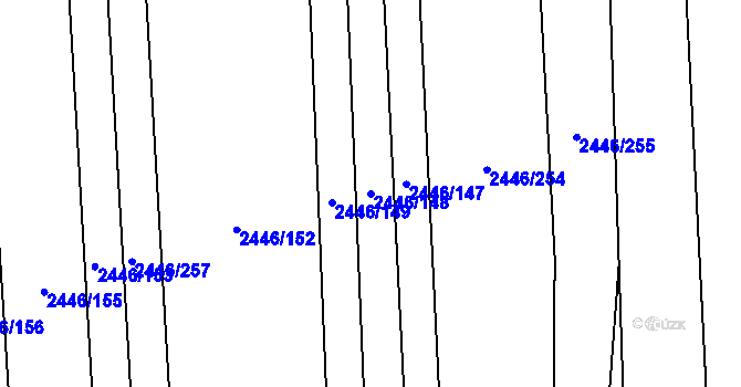 Parcela st. 2446/148 v KÚ Svatobořice, Katastrální mapa