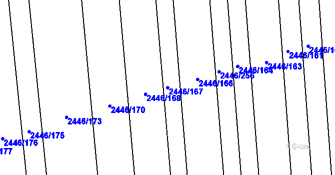 Parcela st. 2446/167 v KÚ Svatobořice, Katastrální mapa