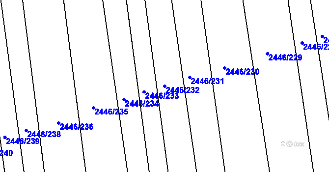 Parcela st. 2446/232 v KÚ Svatobořice, Katastrální mapa