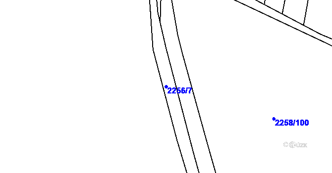 Parcela st. 2256/7 v KÚ Svatobořice, Katastrální mapa