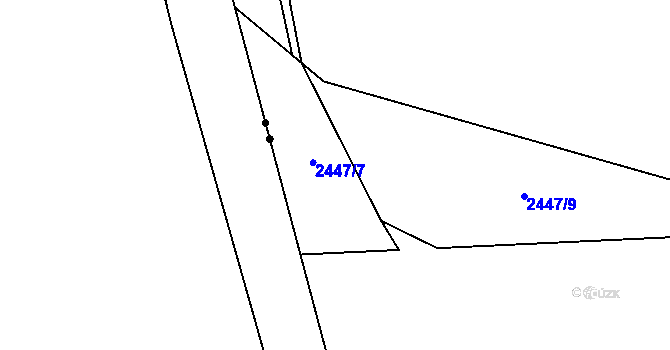 Parcela st. 2447/5 v KÚ Svatobořice, Katastrální mapa