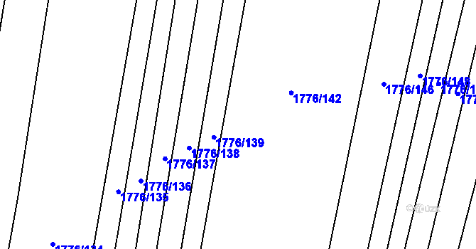 Parcela st. 1776/140 v KÚ Svatobořice, Katastrální mapa