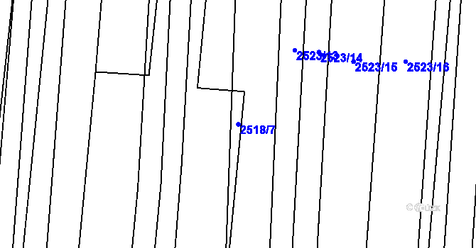 Parcela st. 2518/7 v KÚ Svatobořice, Katastrální mapa
