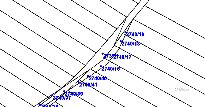 Parcela st. 2737/1 v KÚ Svatobořice, Katastrální mapa