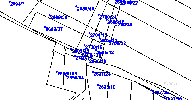 Parcela st. 2685/12 v KÚ Svatobořice, Katastrální mapa