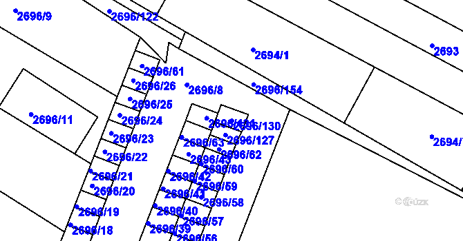 Parcela st. 2696/130 v KÚ Svatobořice, Katastrální mapa